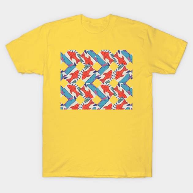 Goldfish Pattern T-Shirt by The Friendly Introverts